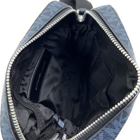 Michael Kors Men's Medium Crossbody Leather Cooper Flight Bag  - Admiral Blue - Picture 5 of 6